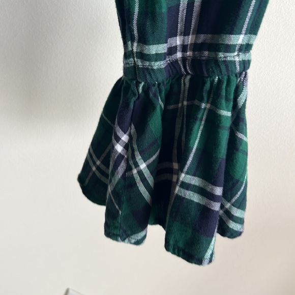 Button down plaid flannel top with bell flare tie sleeves, 100% cotton, Medium - Picture 4 of 16